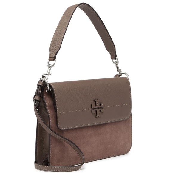Sold ! Tory Burch Mcgraw Suede Leather Shoulder/Crossbody - Picture 3 of 8